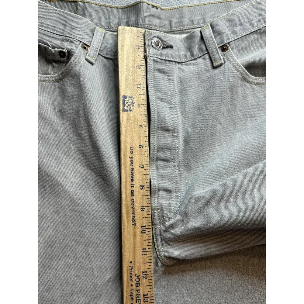 Vintage Levi's 501 Jeans Mens 38x32 (35x29) Gray Straight Leg Button Fly Denim